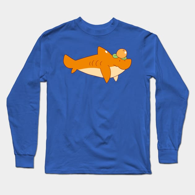 Orange Fruit Shark Long Sleeve T-Shirt by saradaboru